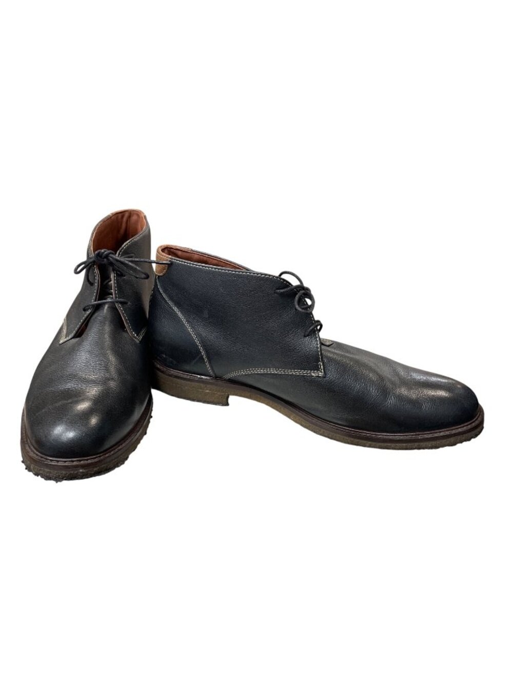 Johnston Murphy mens brown sheepskin leather chukka ankle boots sz 14M SKU 10757